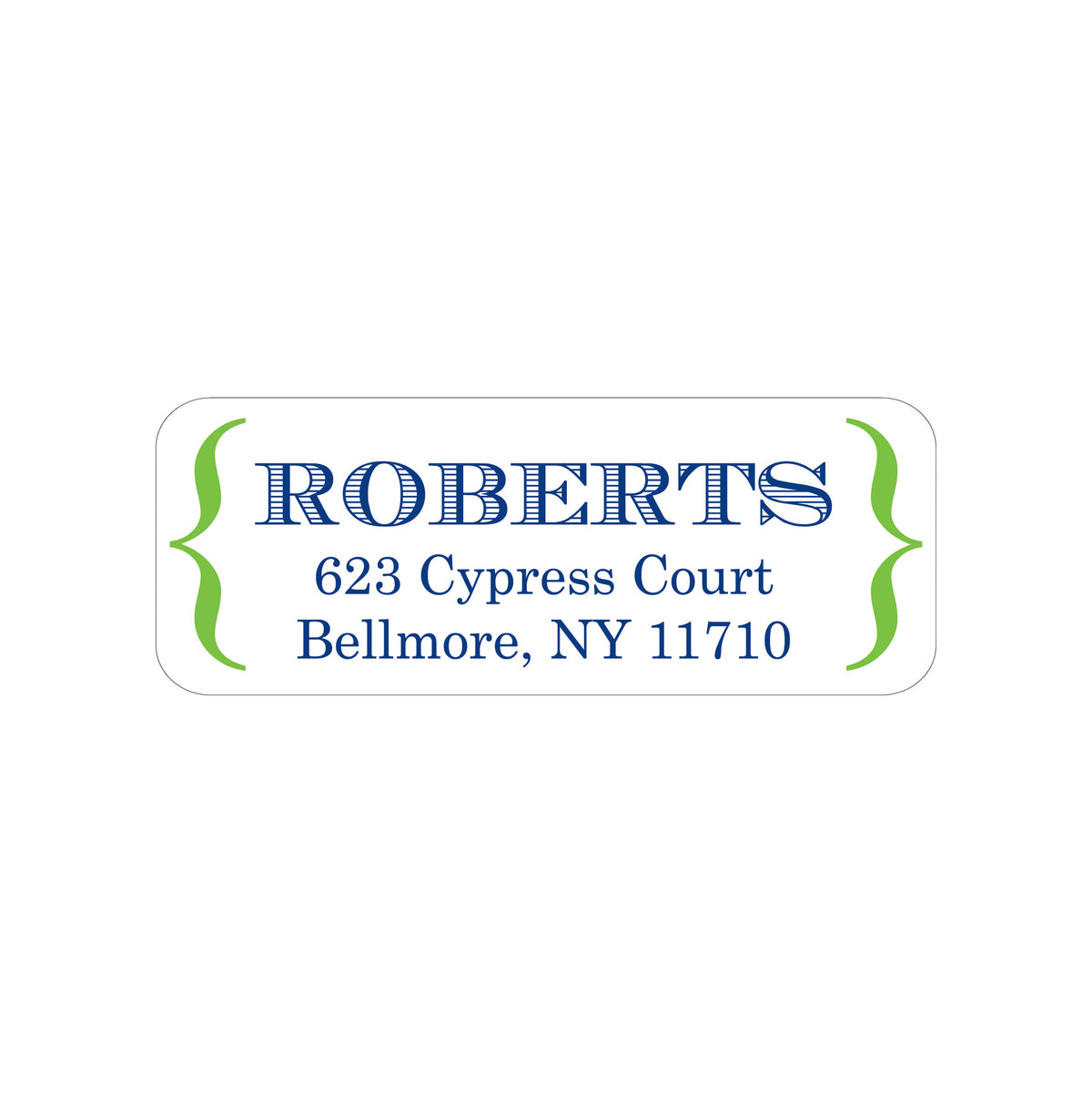BRACKET PERSONALIZED ADDRESS LABELS