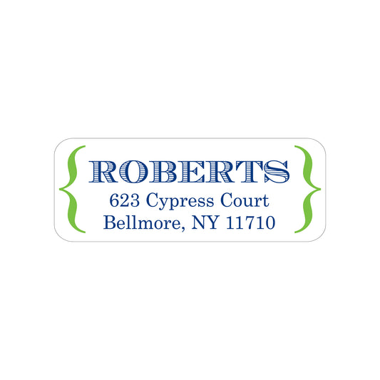 BRACKET PERSONALIZED ADDRESS LABELS