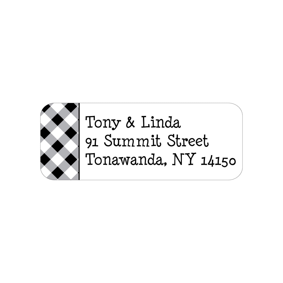 GINGHAM PERSONALIZED ADDRESS LABELS