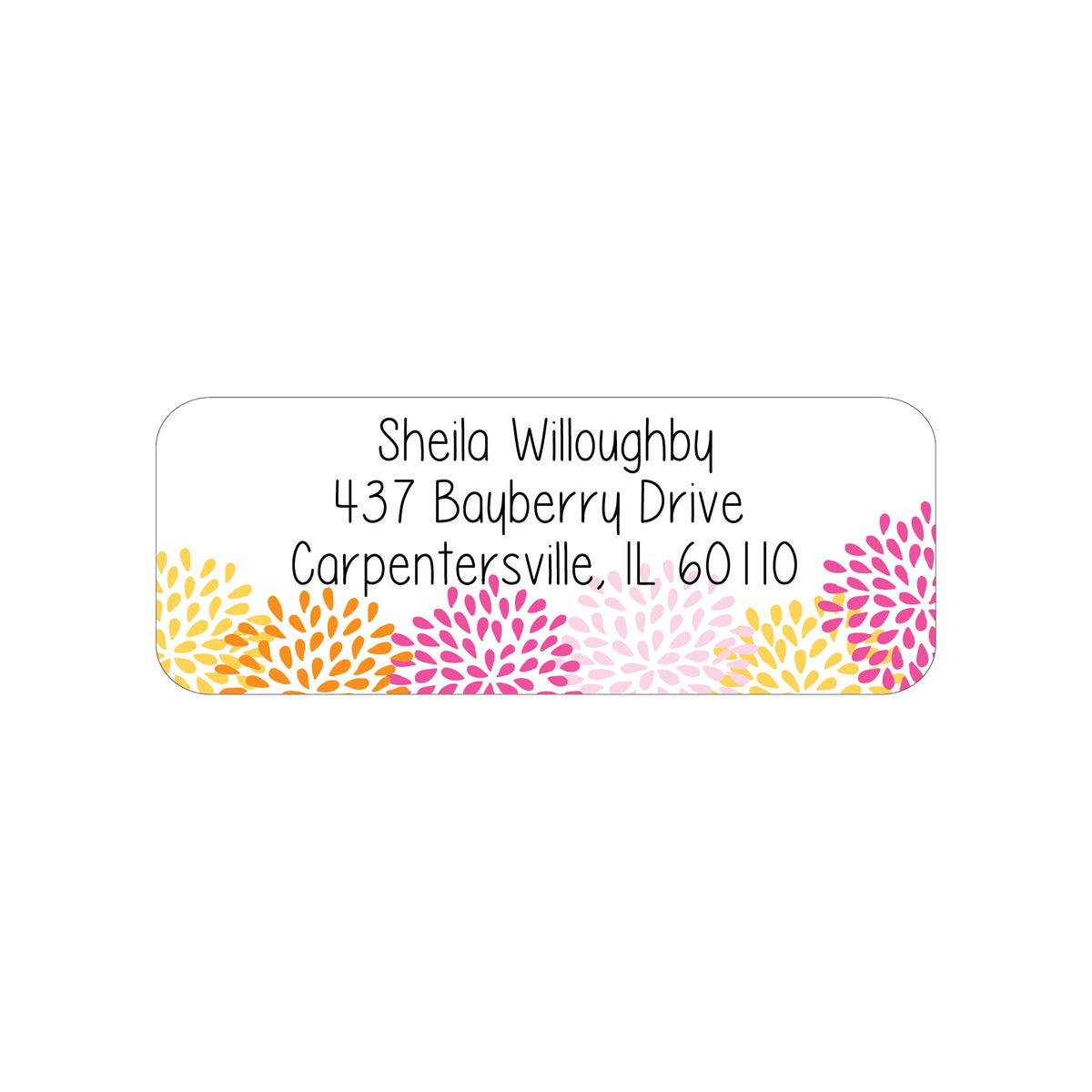FLORAL PERSONALIZED ADDRESS LABELS