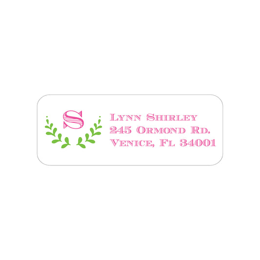 MONOGRAM PERSONALIZED ADDRESS LABELS