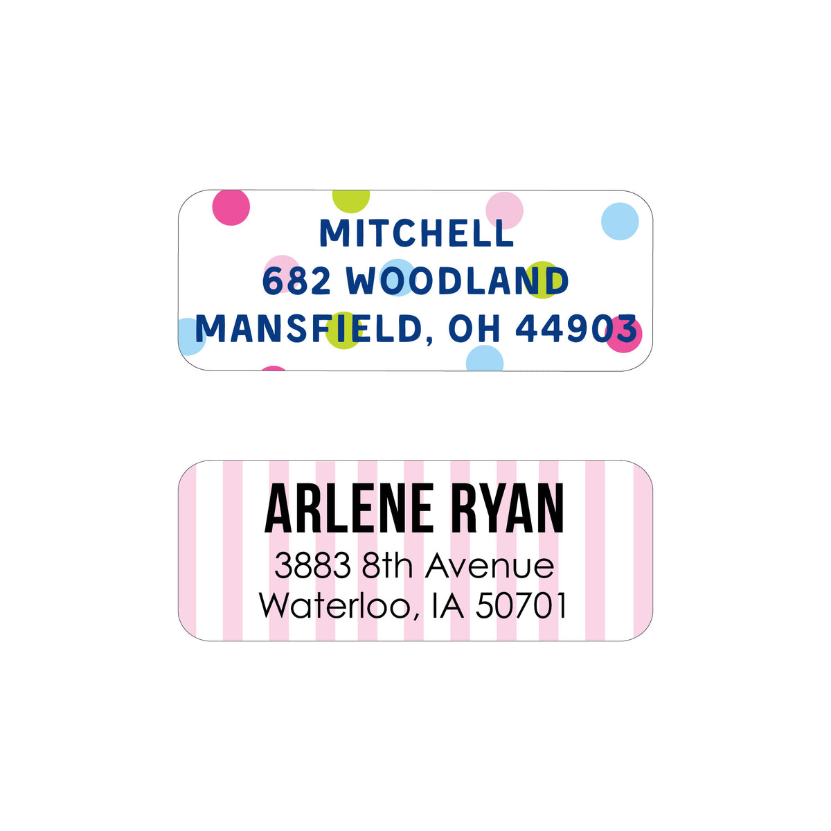 PATTERN PERSONALIZED ADDRESS LABELS