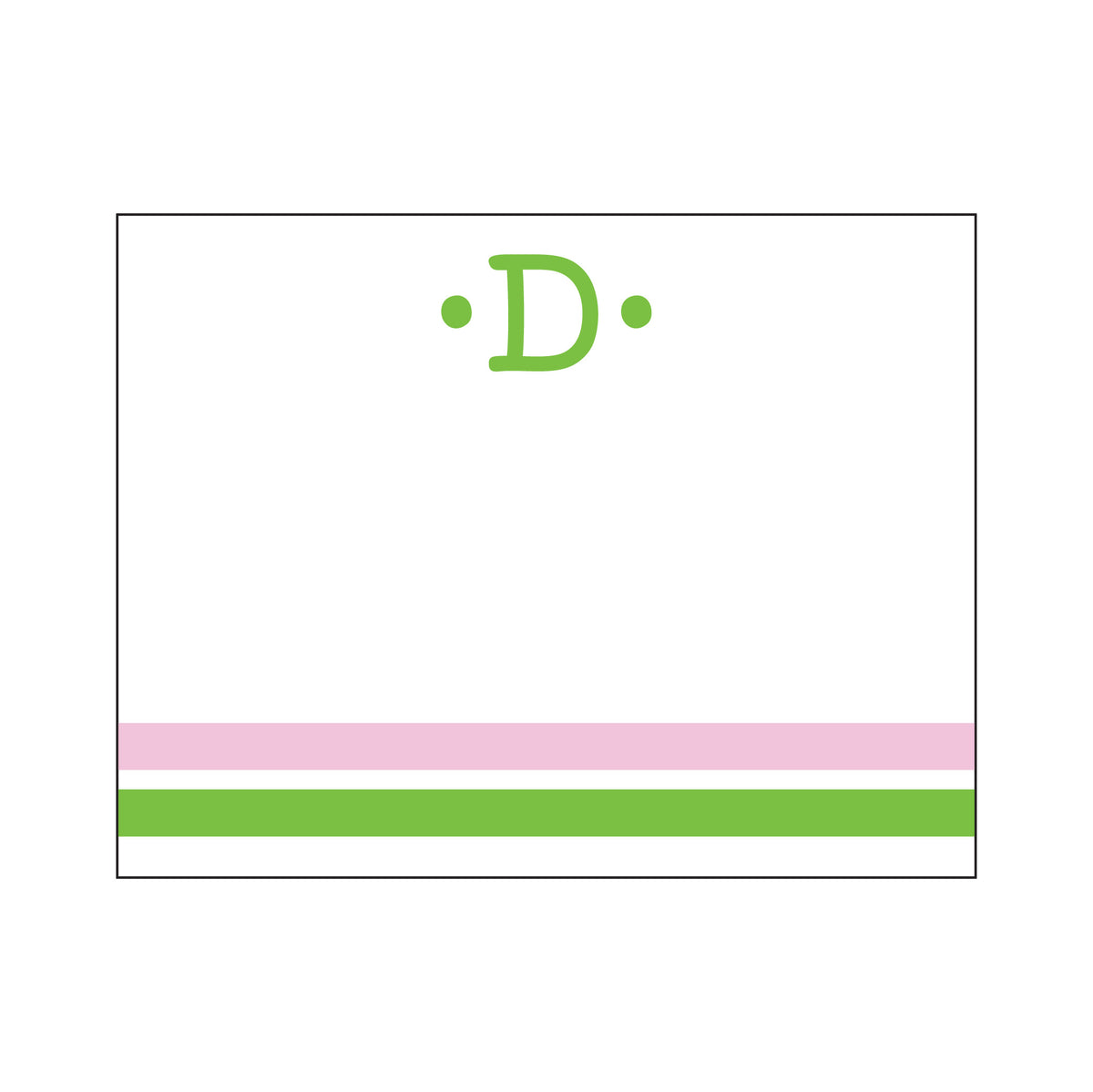 RUGBY STRIPED INITIAL FLAT NOTES
