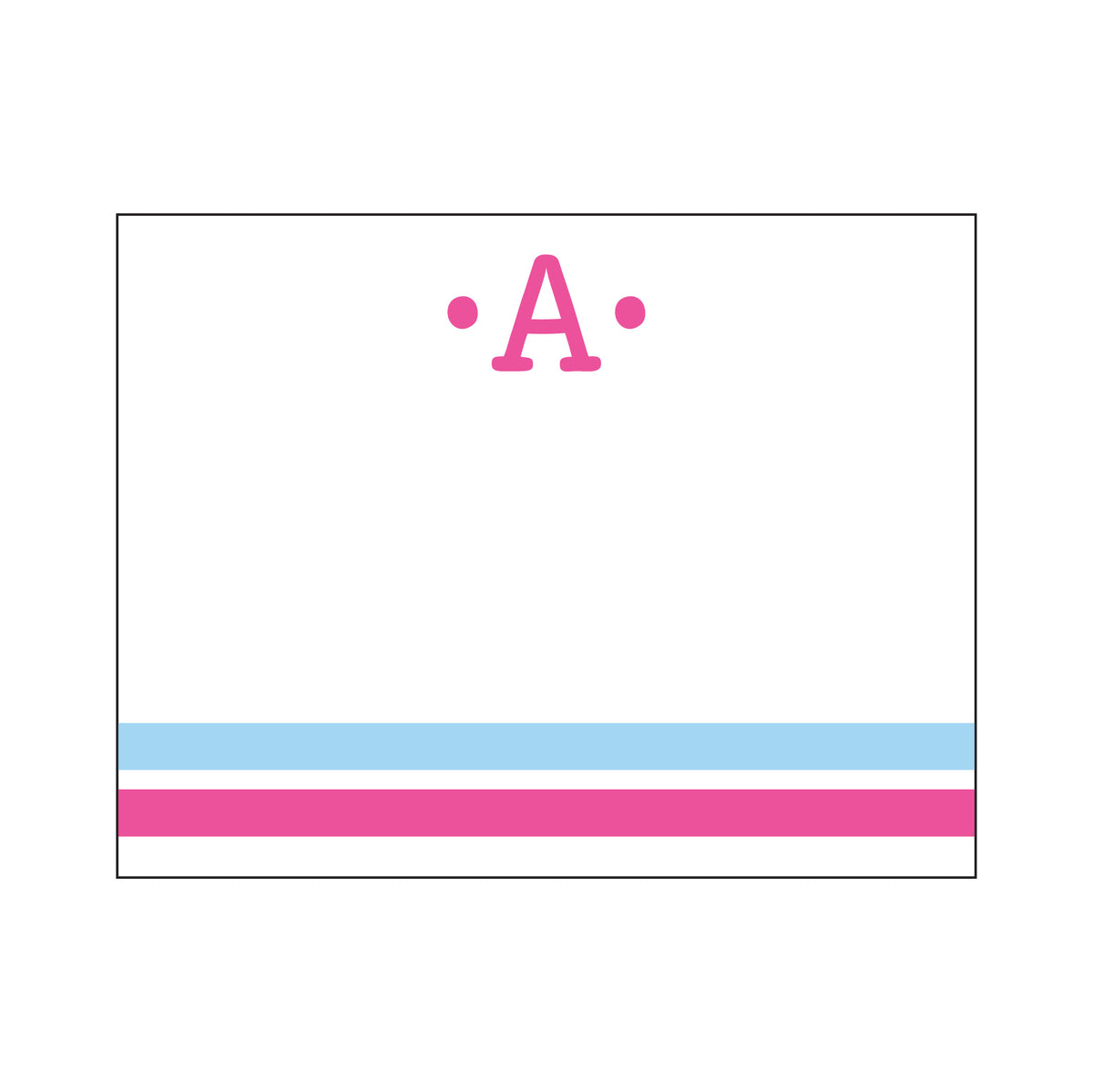 RUGBY STRIPED INITIAL FLAT NOTES