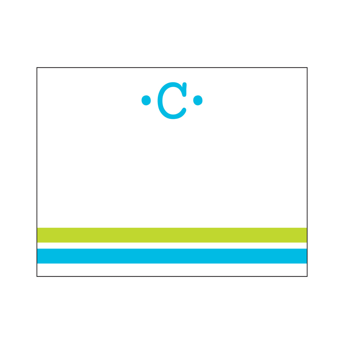 RUGBY STRIPED INITIAL FLAT NOTES