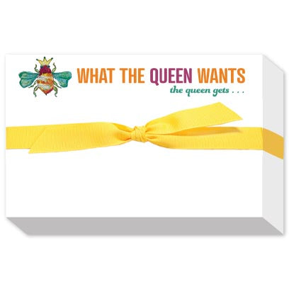 WHAT THE QUEEN WANTS BIG AND BOLD NOTEPAD