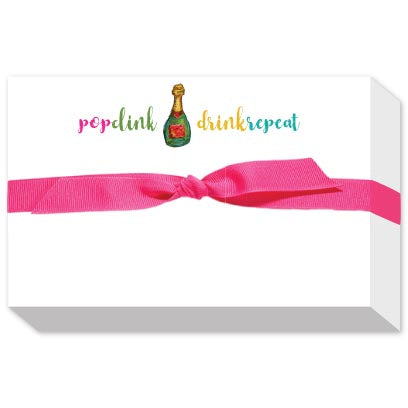 POP DINK DRINK REPEAT BIG AND BOLD NOTEPAD