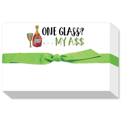 ONE GLASS BIG AND BOLD NOTEPAD