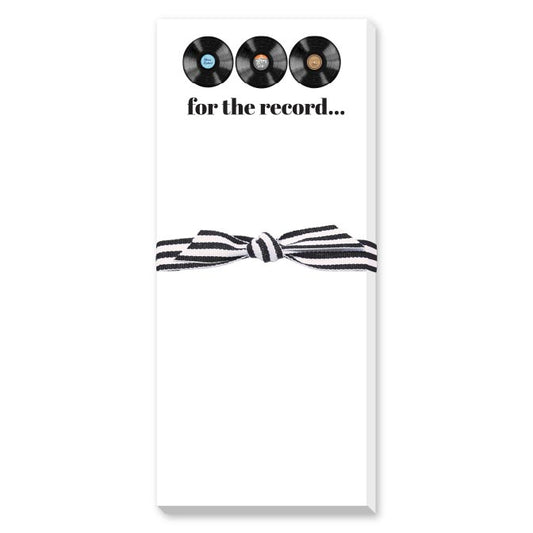 FOR THE RECORD... SKINNIE NOTEPAD