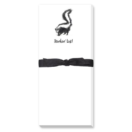 STINKIN' LIST SKUNK SKINNIE NOTEPAD