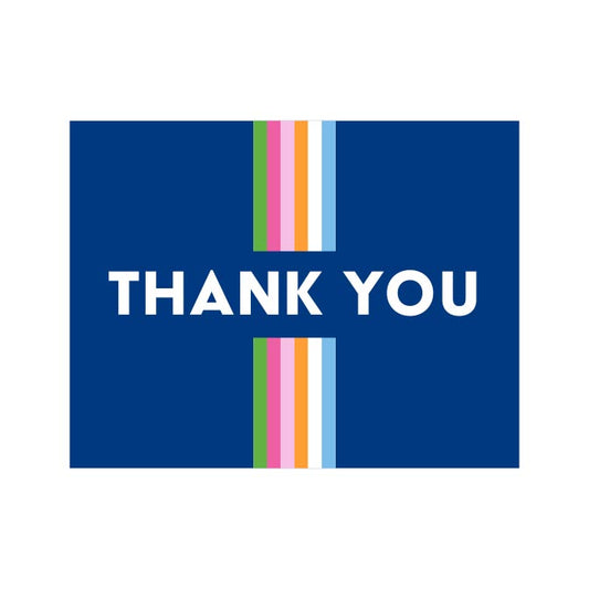 STRIPED THANK YOU FOLDOVER NOTES