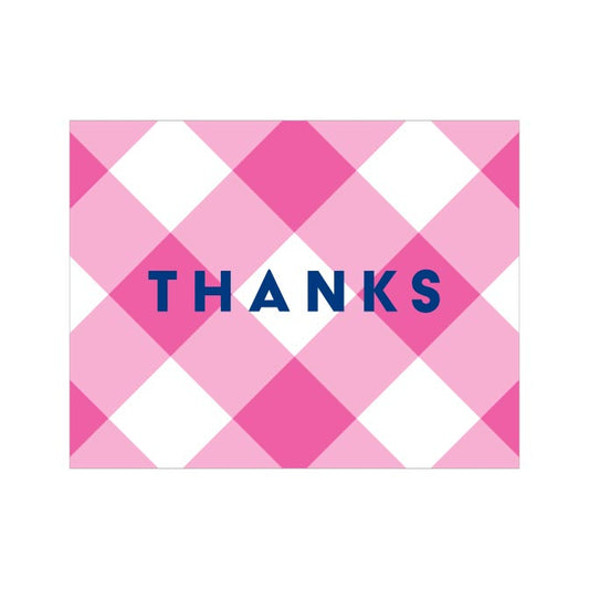 GINGHAM THANK YOU FOLDOVER NOTES