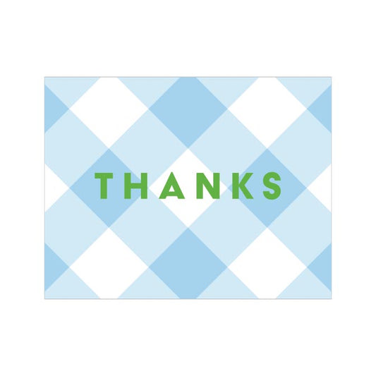 GINGHAM THANK YOU FOLDOVER NOTES