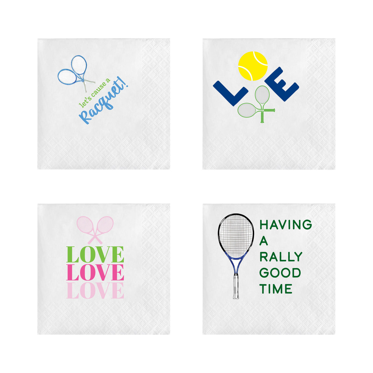 TENNIS COCKTAIL NAPKINS