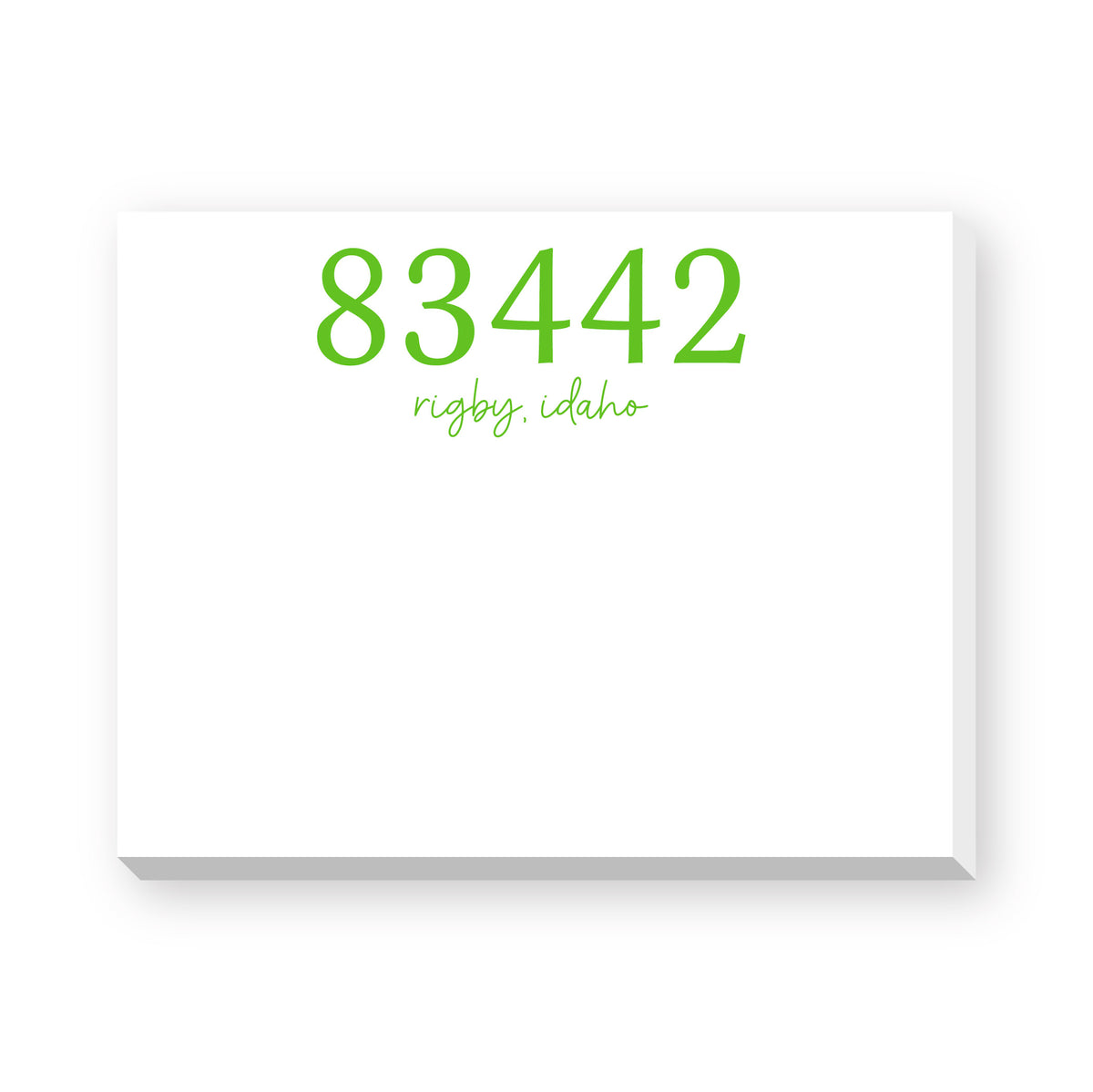 ZIP CODE DITTIE NOTEPAD