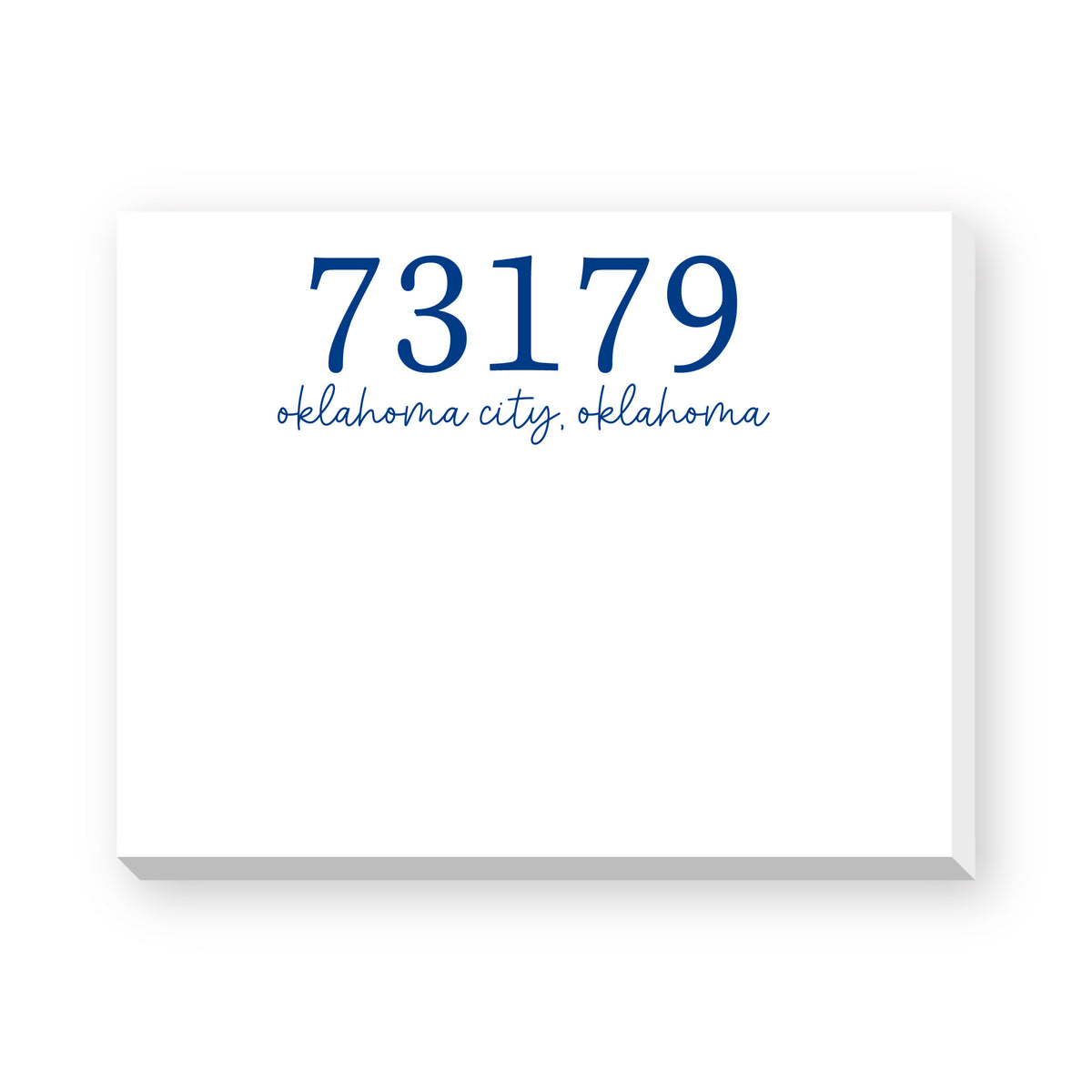 ZIP CODE DITTIE NOTEPAD