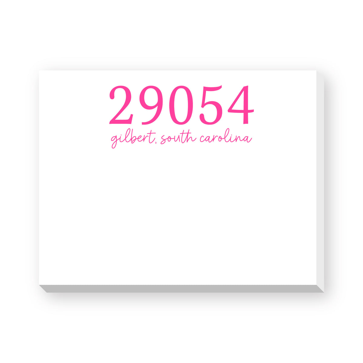ZIP CODE DITTIE NOTEPAD
