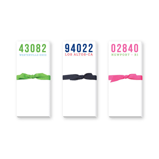 ZIP CODE SKINNIE NOTEPAD