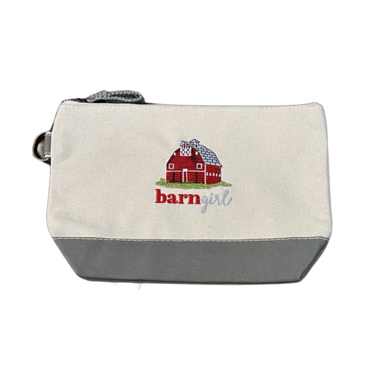 BARN GIRL EMBROIDERED COSMETIC BAG