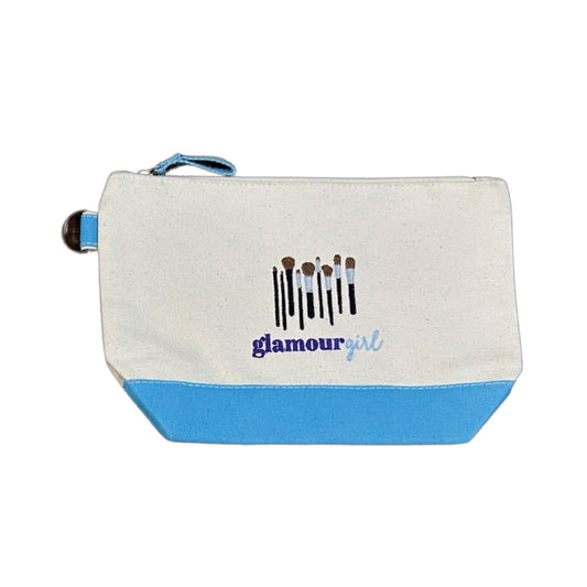 GLAMOUR GIRL EMBROIDERED COSMETIC BAG