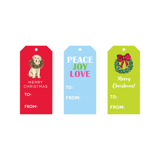COLORFUL HOLIDAY GIFT TAGS