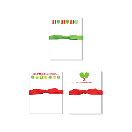 HOLIDAY PICKLEBALL MINI NOTEPAD