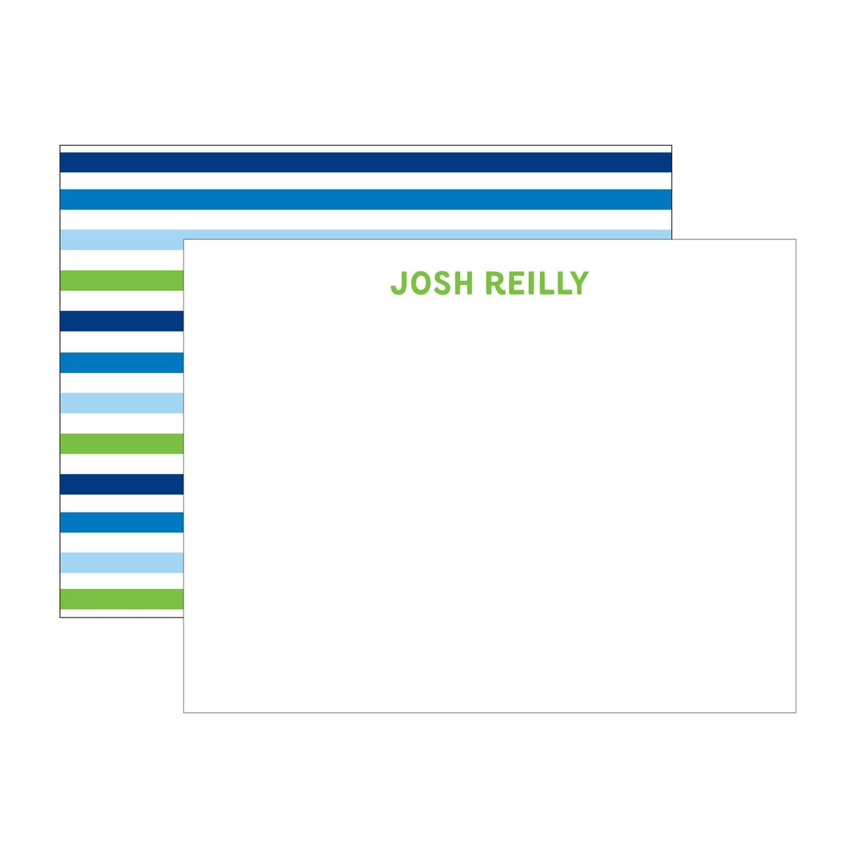 THIN STRIPED DOUBLE-SIDED PERSONALIZED FLAT NOTE