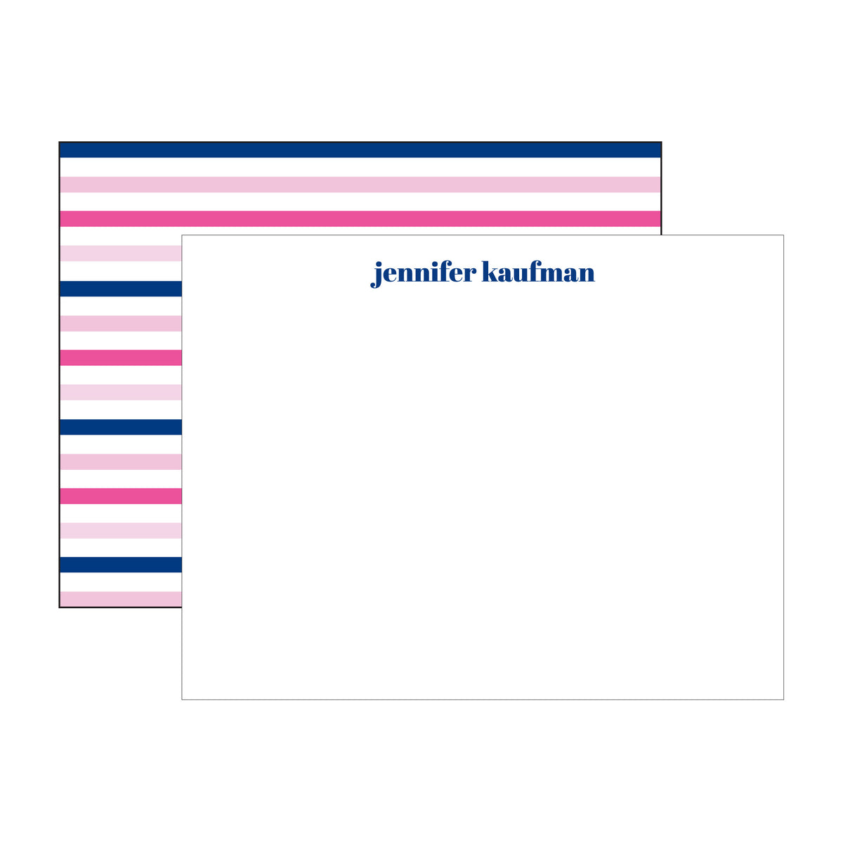 THIN STRIPED DOUBLE-SIDED PERSONALIZED FLAT NOTE