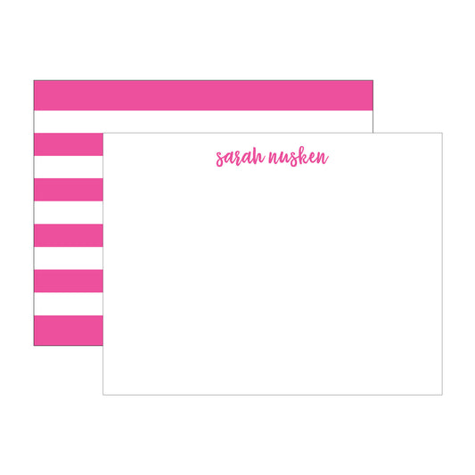STRIPED DOUBLE-SIDED PERSONALIZED FLAT NOTE