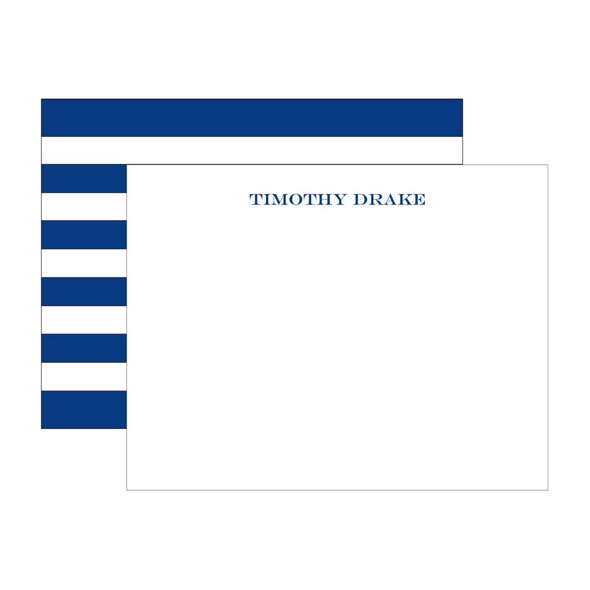 STRIPED DOUBLE-SIDED PERSONALIZED FLAT NOTE