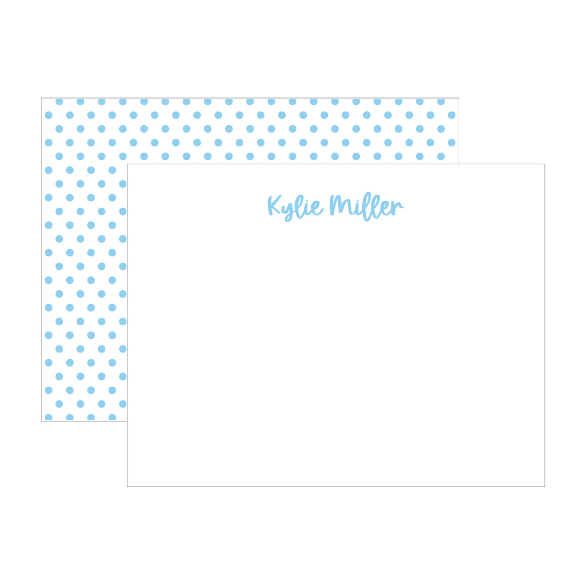 SMALL DOTS DOUBLE-SIDED PERSONALIZED FLAT NOTES