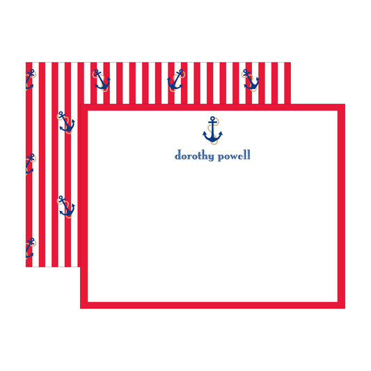 ANCHORS DOUBLE-SIDED PERSONALIZED FLAT NOTES