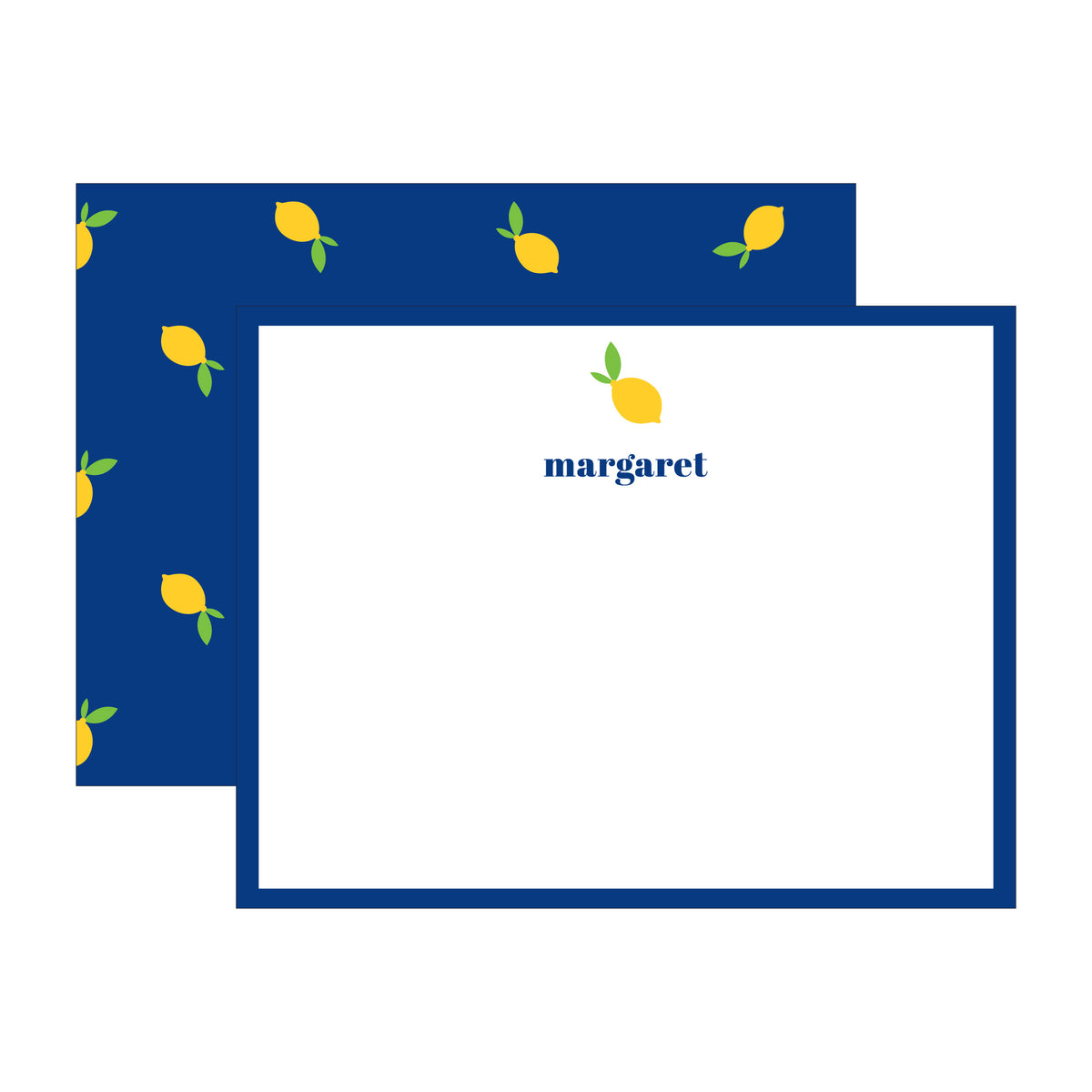 LEMONS DOUBLE-SIDED PERSONALIZED FLAT NOTES