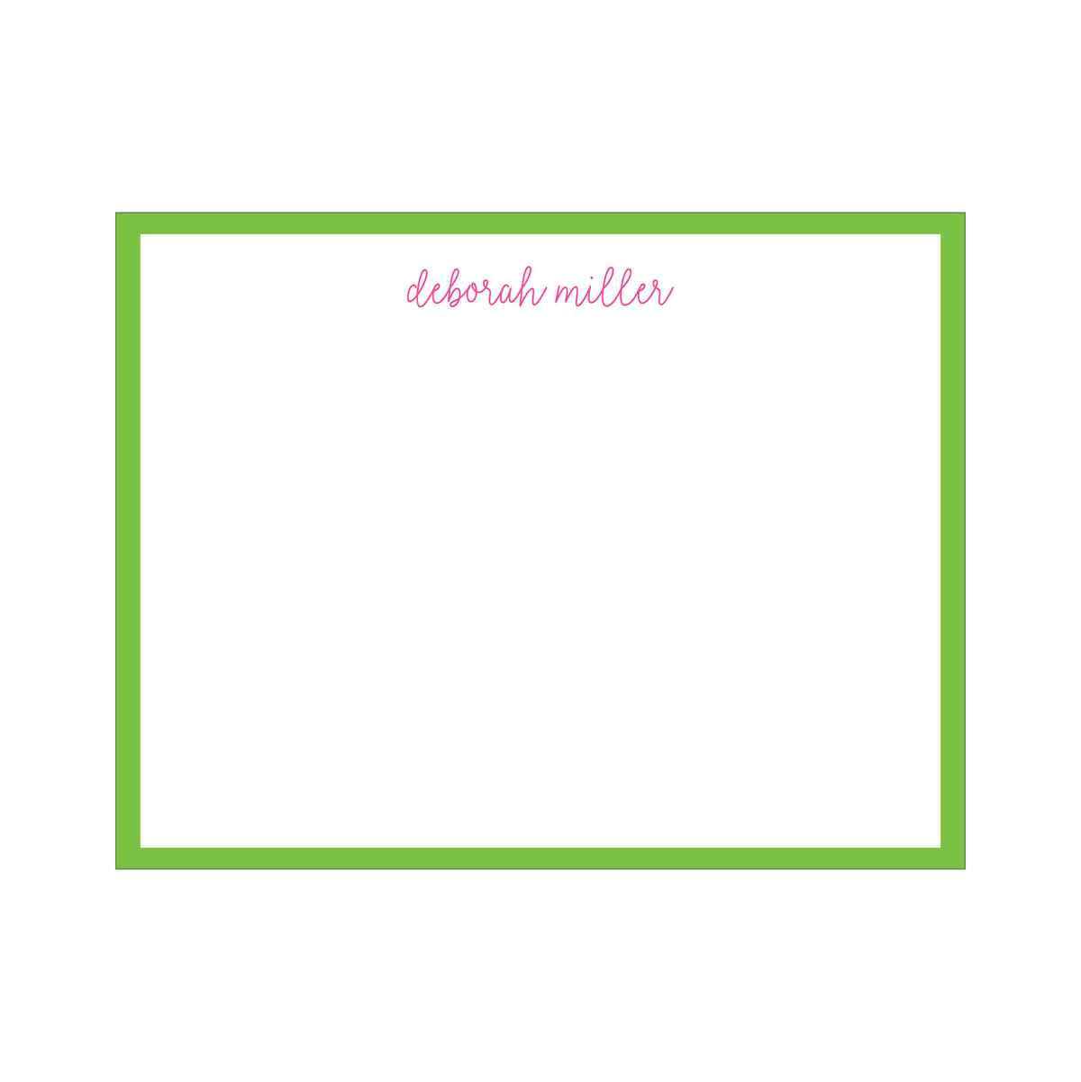 COLOR BORDER PERSONALIZED FLAT NOTES