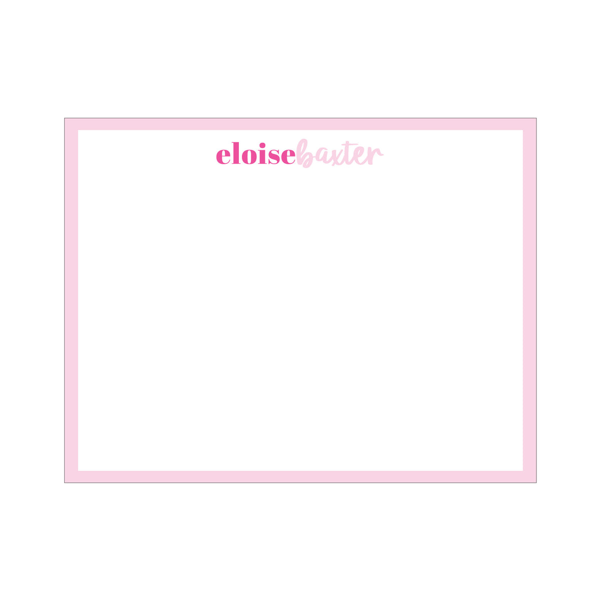 COLOR BORDER PERSONALIZED FLAT NOTES