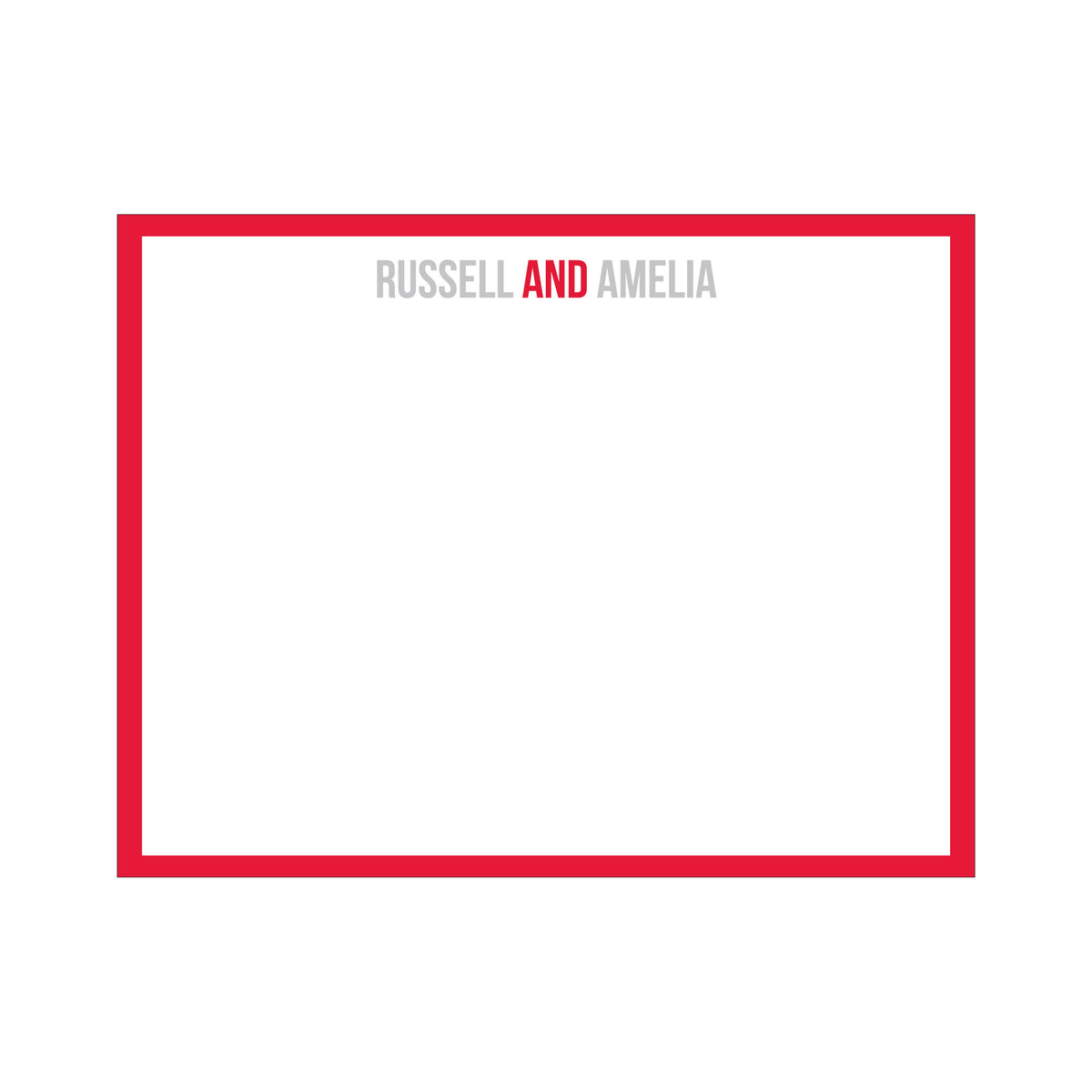 COLOR BORDER PERSONALIZED FLAT NOTES