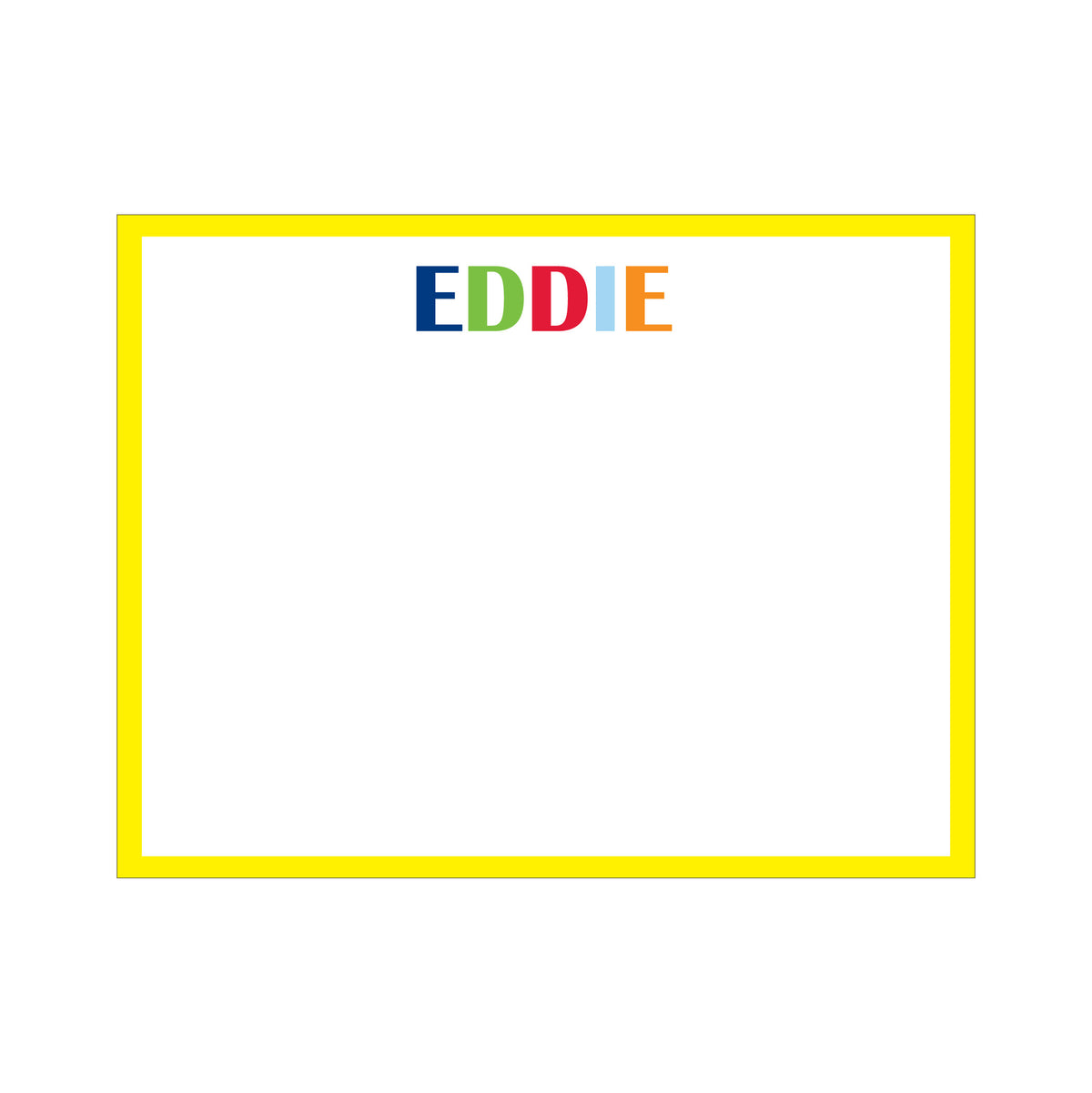 COLOR BORDER PERSONALIZED FLAT NOTES