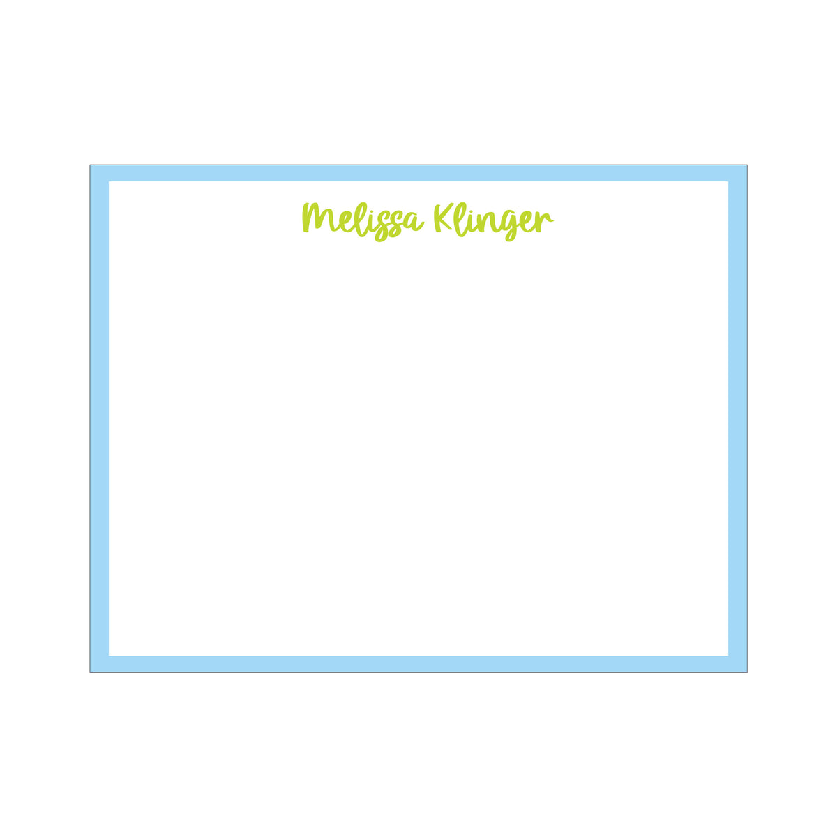 COLOR BORDER PERSONALIZED FLAT NOTES