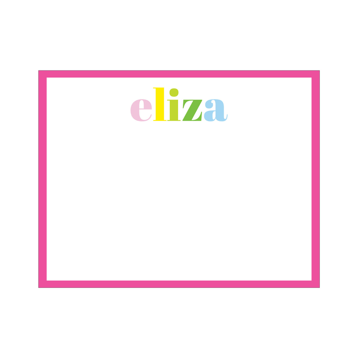COLOR BORDER PERSONALIZED FLAT NOTES