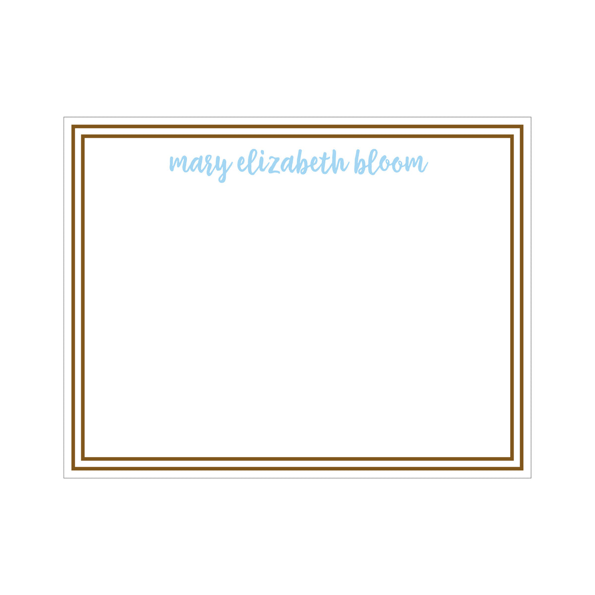 DOUBLE BORDER PERSONALIZED FLAT NOTES