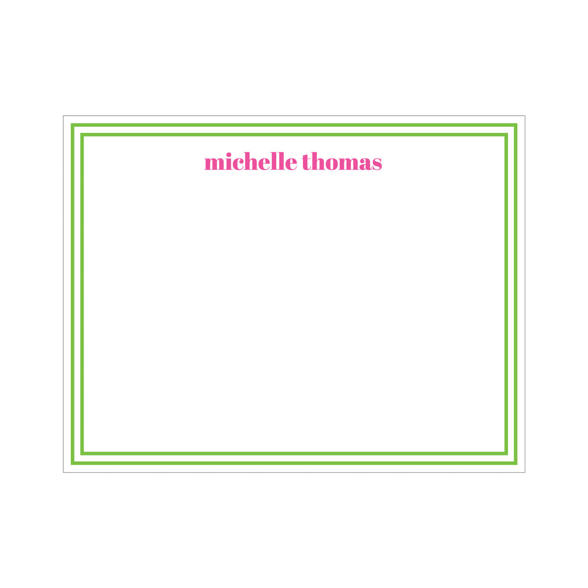 DOUBLE BORDER PERSONALIZED FLAT NOTES