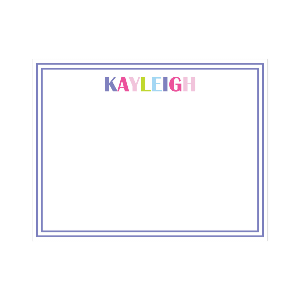 DOUBLE BORDER PERSONALIZED FLAT NOTES