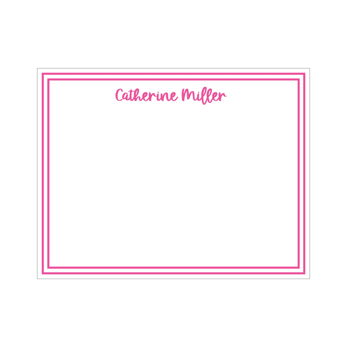 DOUBLE BORDER PERSONALIZED FLAT NOTES