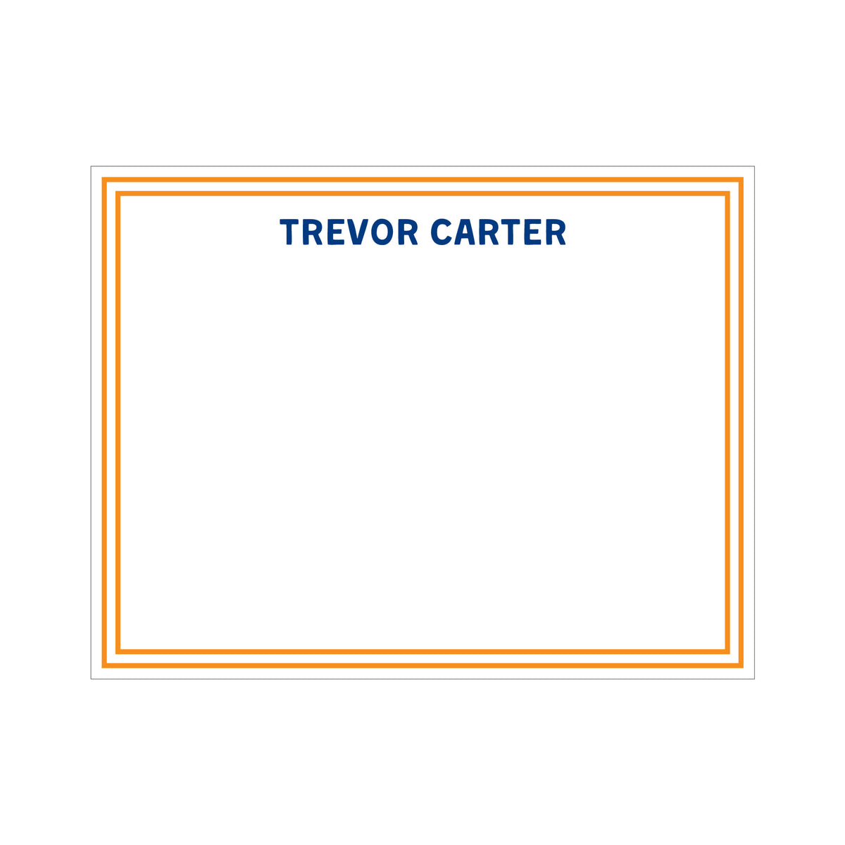 DOUBLE BORDER PERSONALIZED FLAT NOTES