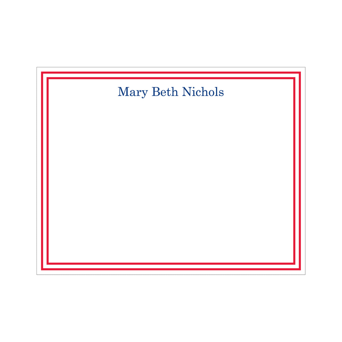DOUBLE BORDER PERSONALIZED FLAT NOTES