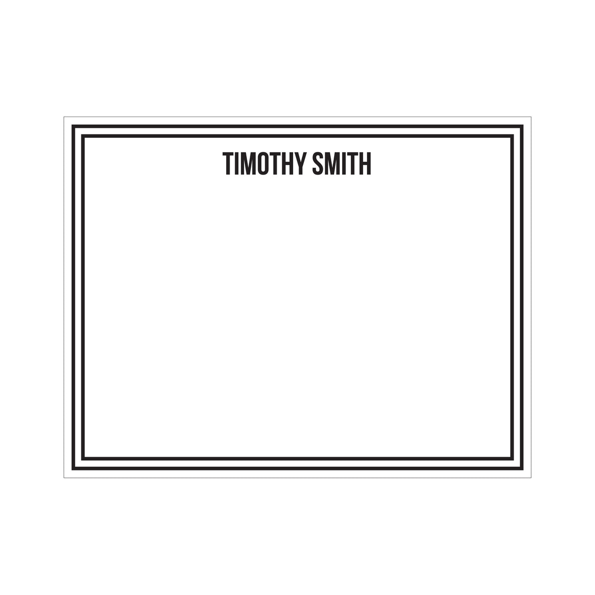 DOUBLE BORDER PERSONALIZED FLAT NOTES