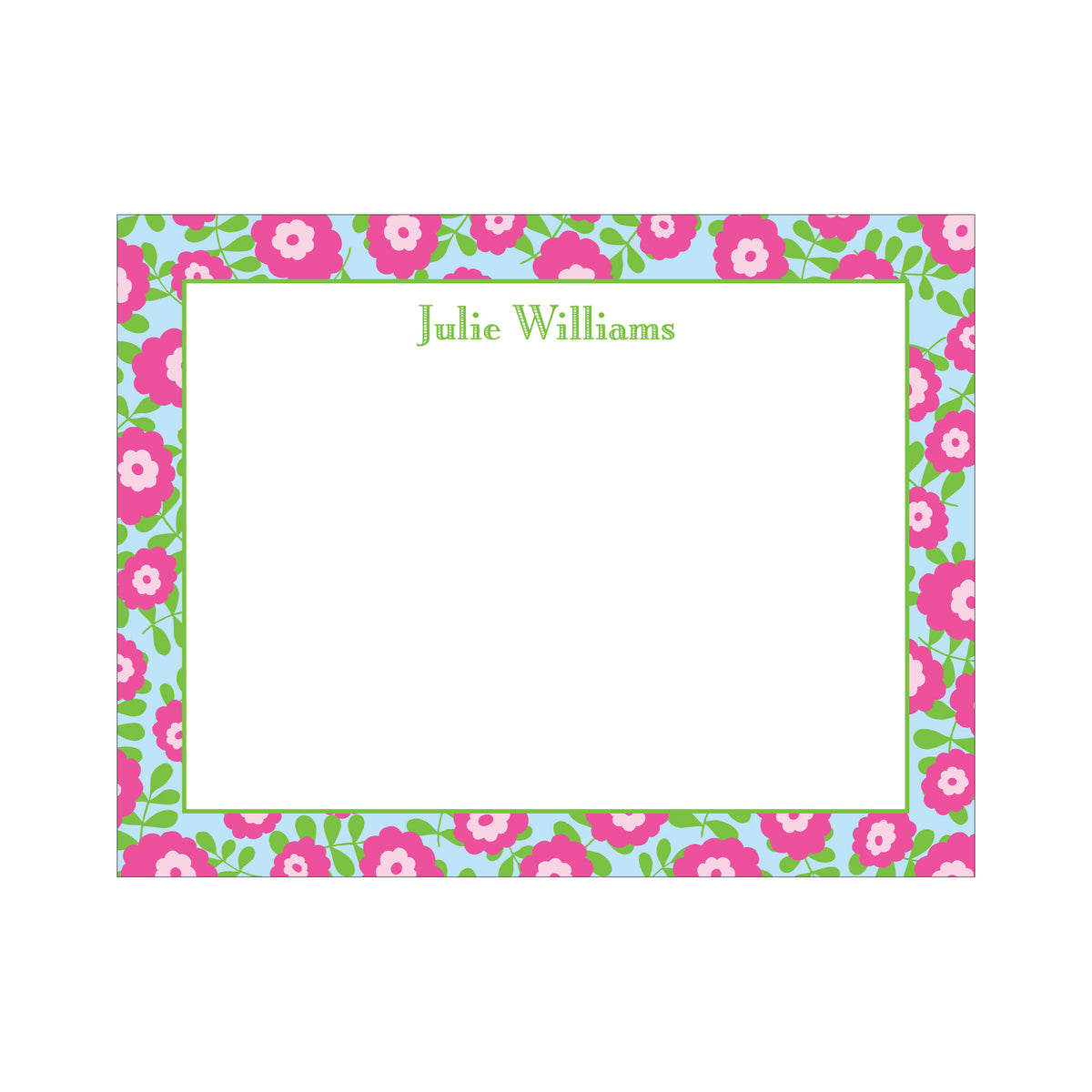 FLORAL PERSONALIZED FLAT NOTES