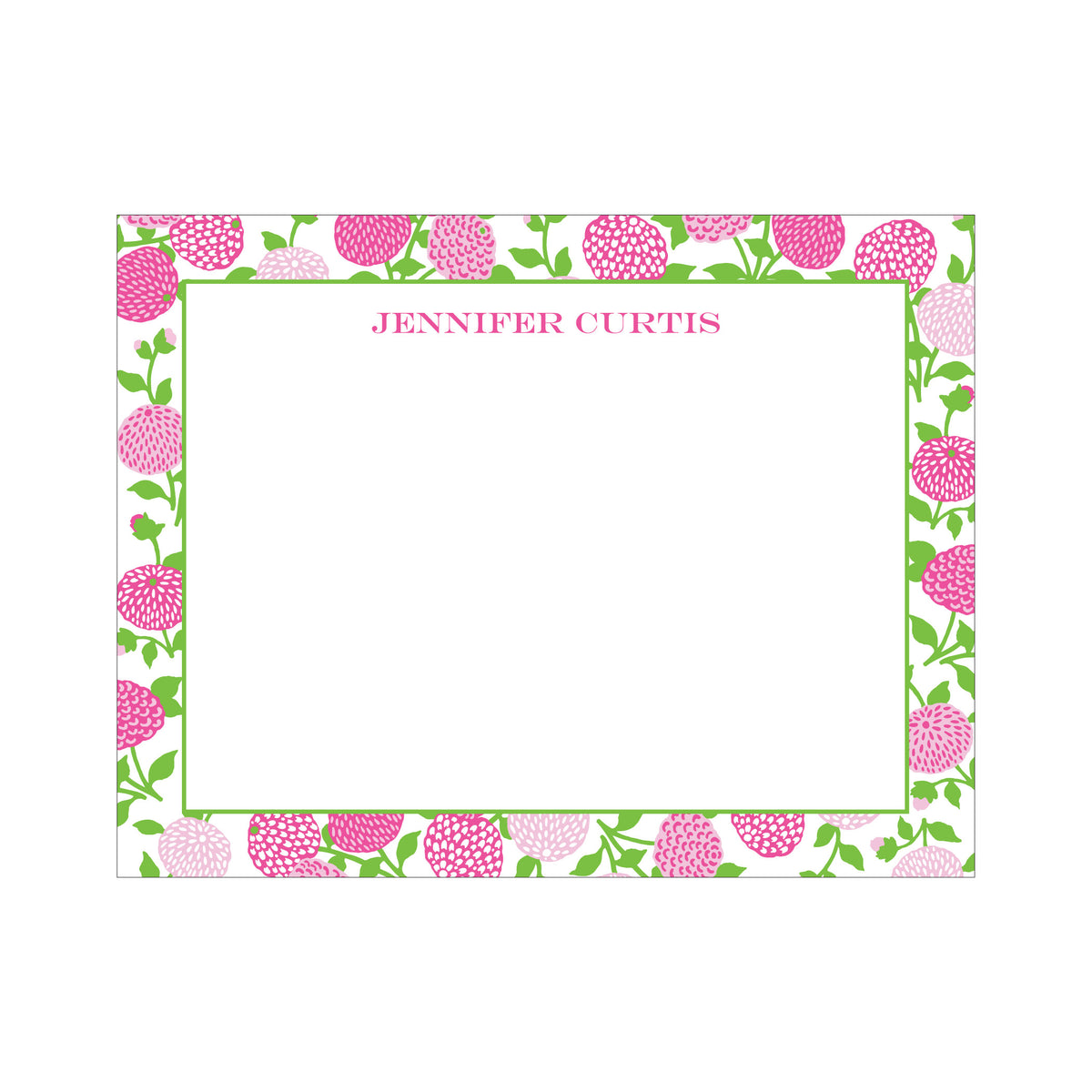 FLORAL PERSONALIZED FLAT NOTES