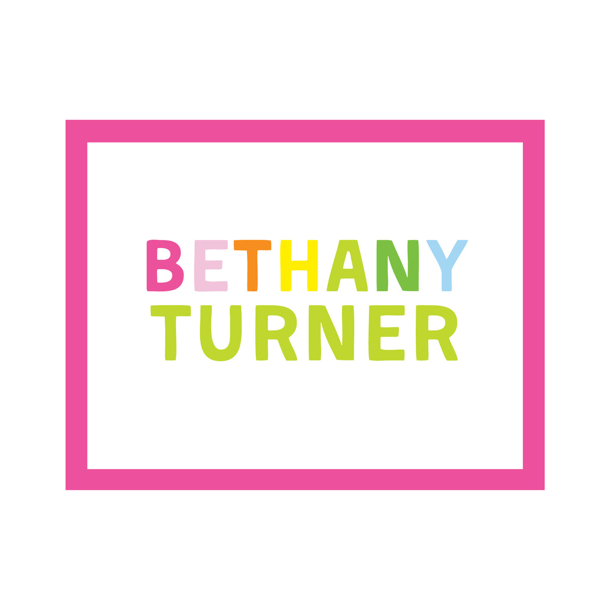 COLOR BORDER PERSONALIZED FOLDOVER NOTES