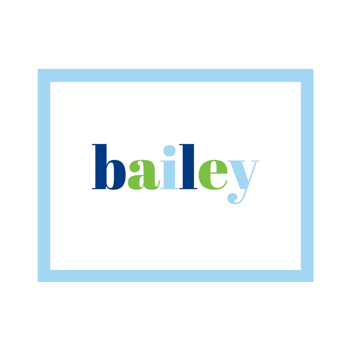 COLOR BORDER PERSONALIZED FOLDOVER NOTES